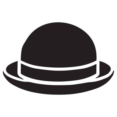 Klasik moda tasarımı projesi için klasik melon şapka vektörü