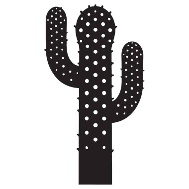 Siluet Polka Dot Kaktüs Resimleri Çöl Ortamı Grafiklerinde