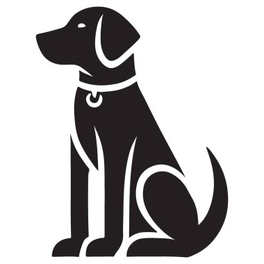 Sadık Köpek Silueti Evcil Hayvanlar İçin Basit Bir Arkadaş Tasarımı