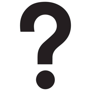 Cevaplanmamış gizem sembolü için soru işareti noktalama işareti kavramsal işareti