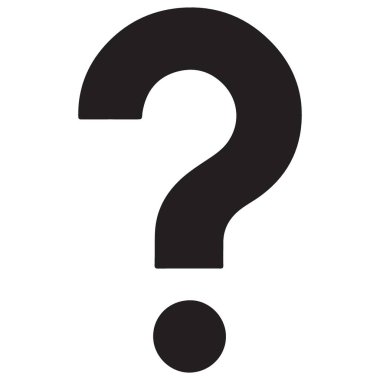 Siyah Soru İşaretli Vektör Sanatı İzole Sembol Grafikleri