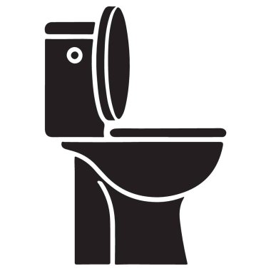 Banyo Tasarımları için Modern Siluet Tuvalet Vektörü Grafiği
