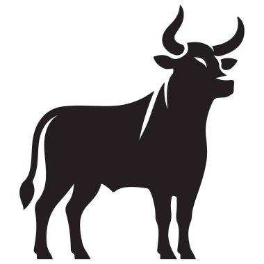 Vahşi Siyah Boğa Grafik Resimlendirme Vektör Tasarımı ResmiName