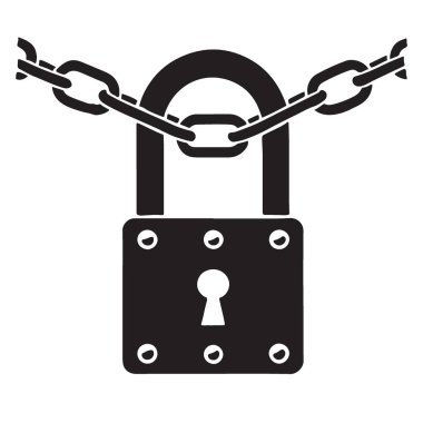 Zincirleme Vektör Güvenliği ile Siyah Güvenlik Asma Kilidi