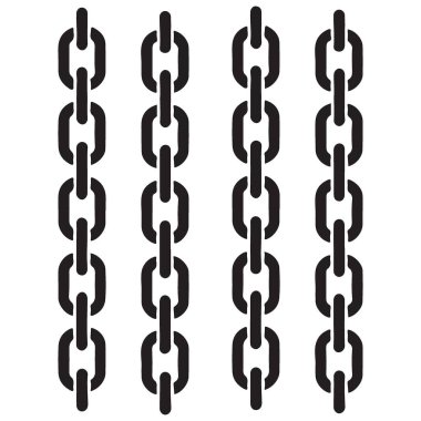 Basit Siyah Zincir İllüstrasyon Vektör Biçimi Grafik Tasarım Elemanı