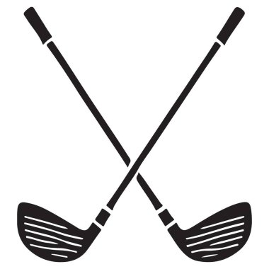 Siluet Golf Kulüpleri Çizim Vektörü Grafik Elementi Çevrimiçi