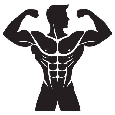 Detaylı Abs Vücut Geliştirici Siluet Tanıtımı Yoğun Çalıştırma Tanıtımı