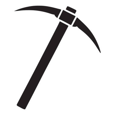 Karanlık Madencilik Kazma Siluet Ekipman Vektör Çizim Tasarımı