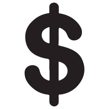 Tasarımcılar için Ayrı Dolarlık İşaret Simgesi Simgesi Simgesi Vektör Grafiği