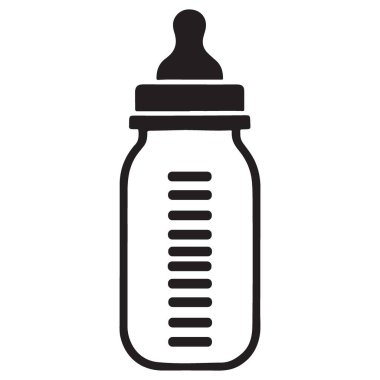 Vektör Bebek Şişesi Beslenme Formülü Yeni Doğan Bebek Malzemeleri