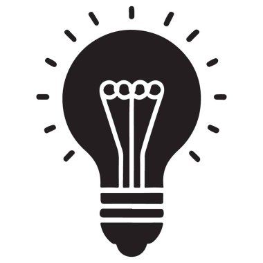 Parlak fikir ampul çizimi yaratıcı düşünmeyi ve yeniliği teşvik ediyor.
