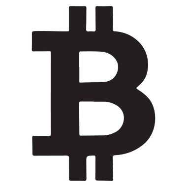 Dijital Aktarımlar için Bitcoin Sembol Simgesi Simgesi Simgesi Simgesi Simgesi Vektörü
