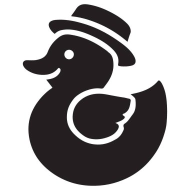 Şapka Vektörü İllüstrasyonunda Büyüleyici Kauçuk Ördek Tasarımı