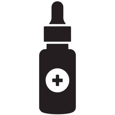 Sağlık Hizmetleri Tasarım Projeleri için Tıbbi Şişe Silueti Çizimi