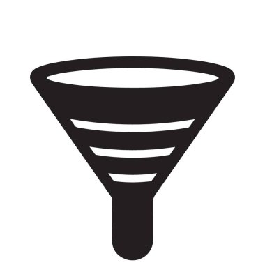 Laboratuvarda filtreleme işlemi için basit huni silueti