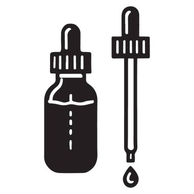 Eczacı ürün şişesi tasarımının dışında gerekli sıvı damlatıcısı