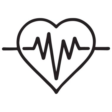 Kalp atışı Sembol Vektör Tasarımı Minimalist Kalp Atışı İllüstrasyon Kaynağı