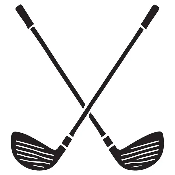 Siluet Golf Kulüpleri Çizim Vektörü Grafik Elementi Çevrimiçi