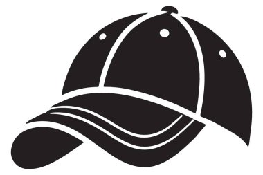 Modern giyim tasarımı için modaya uygun siyah beysbol şapkası çizimi