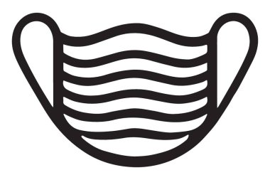 Hastalık Önleme İçin Temel Yüz Maskesi Vektör Görünümü