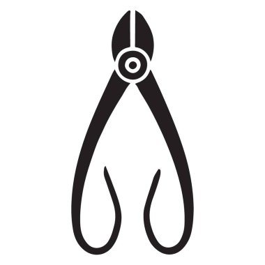 Sanat için Siluet Açık Pense Çizim Vektörü ResmiName