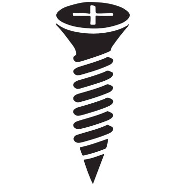 Phillips Baş Vidası İllüstrasyon Fastening Bileşen Vektör Grafiği