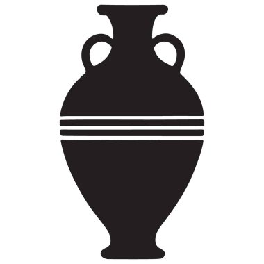 Dekoratif tasarım elementi olan klasik vazo.