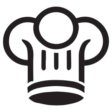 Şık aşçı şapkası vektörü aşçılık sembolü çizimi