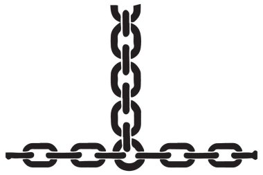 Grafik Tasarım Elemanı için Basit Birleştirilmiş Zincir Vektörü ResmiComment