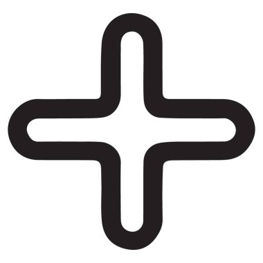 Black Plus İmza İllüstrasyon Toplama Sembol Pozitif Vektör Tasarımı