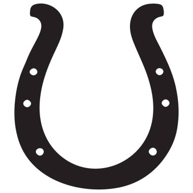 Indianapolis Colts NFL Takım Logosu Sembol At nalı Siyah ve Beyaz