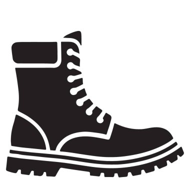 Açık Hava Faaliyetleri için Dayanıklı Savaş Önyükleme Silüeti Çizim Vektörü