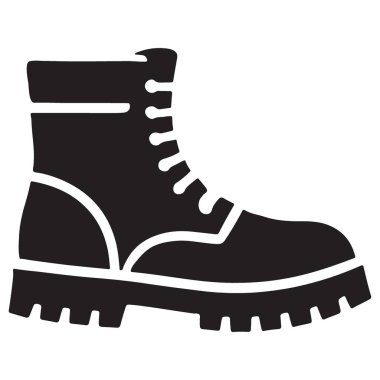 Stil Askeri Çizme Silueti Grafik Vektörü Maceraya Hazır