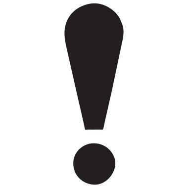 Siyah Ünlem İfade İllüstrasyon Sembolü Önemlilik ve İlgi Gereklidir