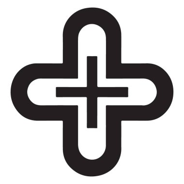 Creative Plus Sembol Vektörü Tıbbi ve Sağlık için Grafik Tasarımı