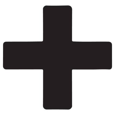 Projeleriniz için Katı Artı İşaret Vektörü Grafik Tasarım Elemanı