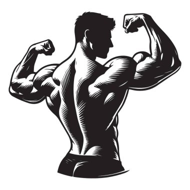 Vücut Geliştirici Sırt Silueti Çizimi ile Kaslarınızı Esnetin