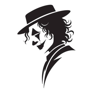 Joker Vektör Sanat Silüeti Joaquin Phoenix Karakteri