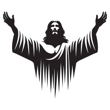 Umut dolu İsa Mesih Vektörü İnanç ve İnancın Görünüşü