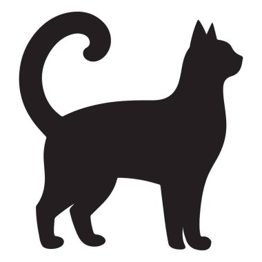 Kedi Hırsları İçin Basit Ev Kedisi Silüeti Vektör Sanatı