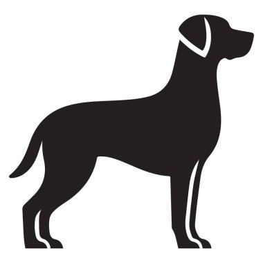 Güçlü İşaretçi Köpek Vektör Resminin Silueti