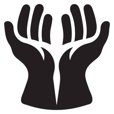 Silueti Almak İçin Aç Elleri Dua Etmek İlahi Lütuf İllüzyonu