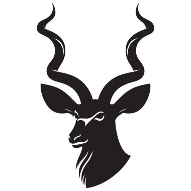 Görkemli Kudu Silueti Çizimi Afrika Vahşi Yaşamı ve Doğanın Güzelliğini Yakalıyor