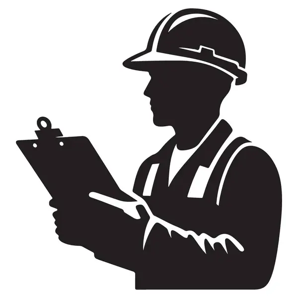 Pano Denetleme Projeleriyle İnşaat İşçisi Silüeti ResmiComment