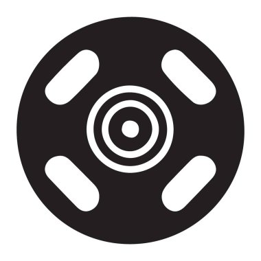 Vintage Film Reel Reuette Vector Illustration Modern Soyut Simge Tasarımı