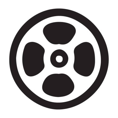 Film Yapımı İçin Dört Açılışı Olan Basitleştirilmiş Film Makarnası Silueti