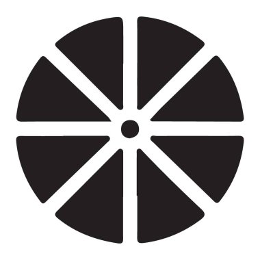 Radial Segmentlerle Soyut Çember Vektör Grafik Tasarım Elemanı