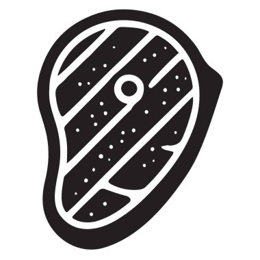 Izgara Biftek Silüeti İştah açıcı Biftek Kesimi İkonası