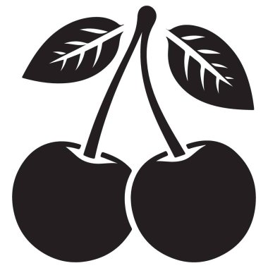 Sağlıklı Yeme Konsepti için Lezzetli ve Taze Kiraz Vektör İllüstrasyonu