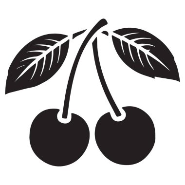 Minimalist Kiraz Vektör Sanatı Grafik Tasarım Projeleri için Mükemmel